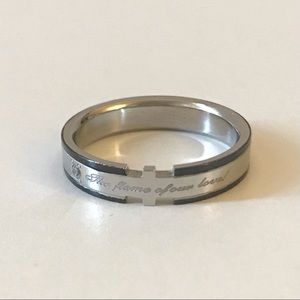 Inscription Ring Band Handmade Jewelry Size 7.5